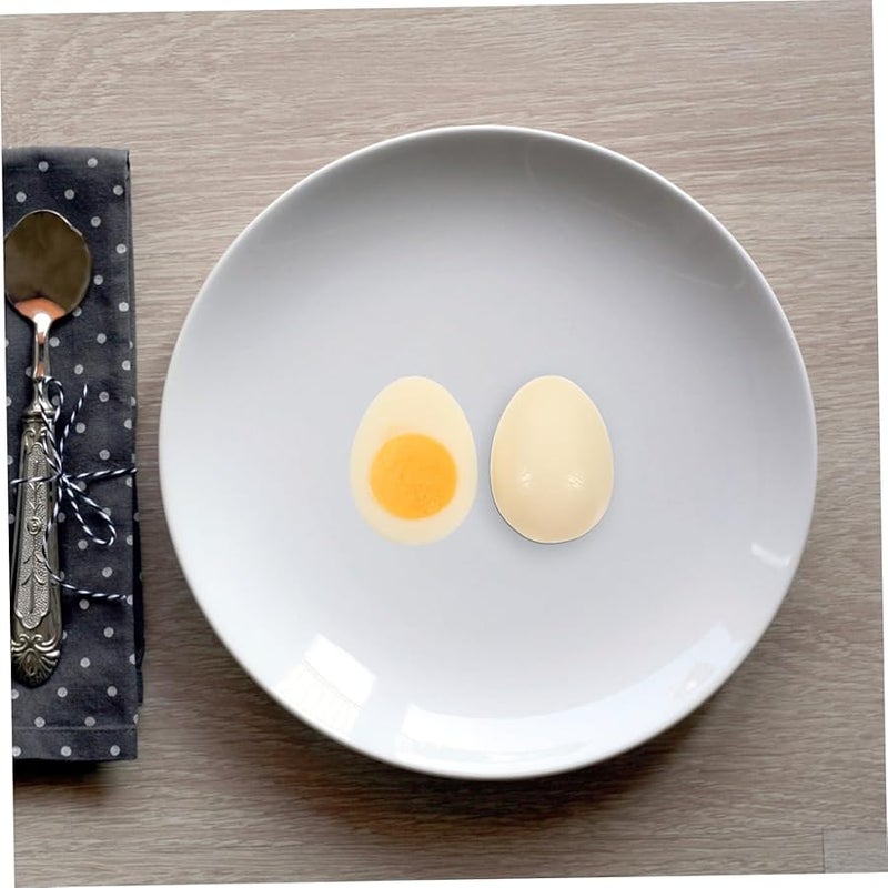 UPKOCH 4Pcs Artificial PVC Boiled Egg Models 5cm Kitchen Decor Photography Props - Image 3